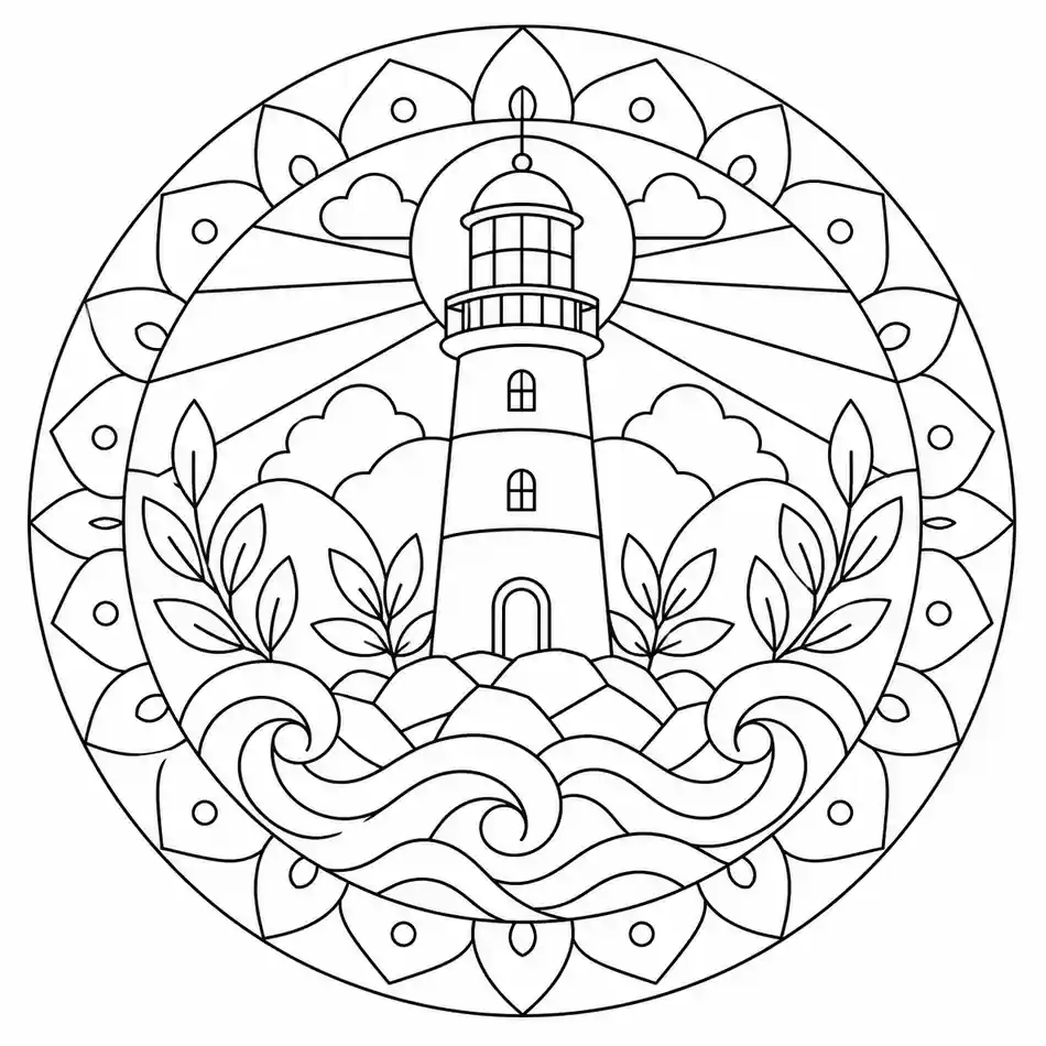Mandalas de paisajes y mar para imprimir